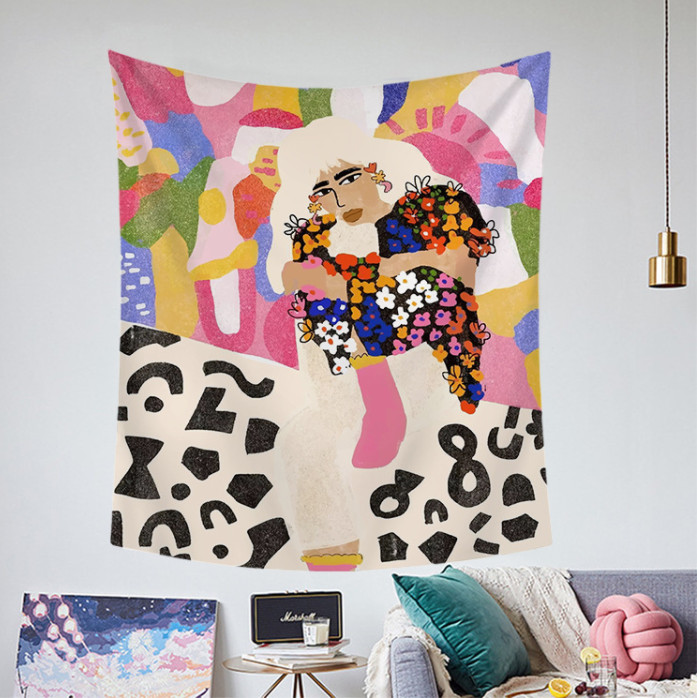 Tấm decor treo tường cô gái tóc bạch kim