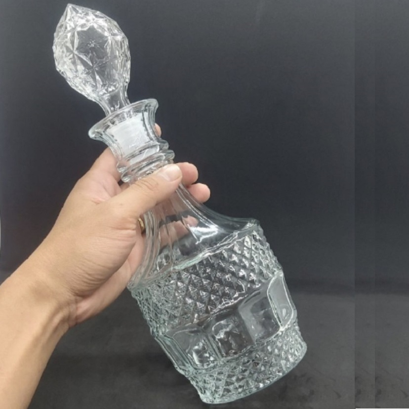 Bình thủy tinh dáng trụ tròn trong suốt dung tích 750ml