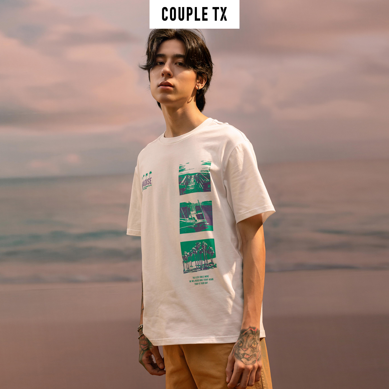 Áo Thun Nam Nữ 100% Cotton In Khung Ảnh Couple TX TS 142