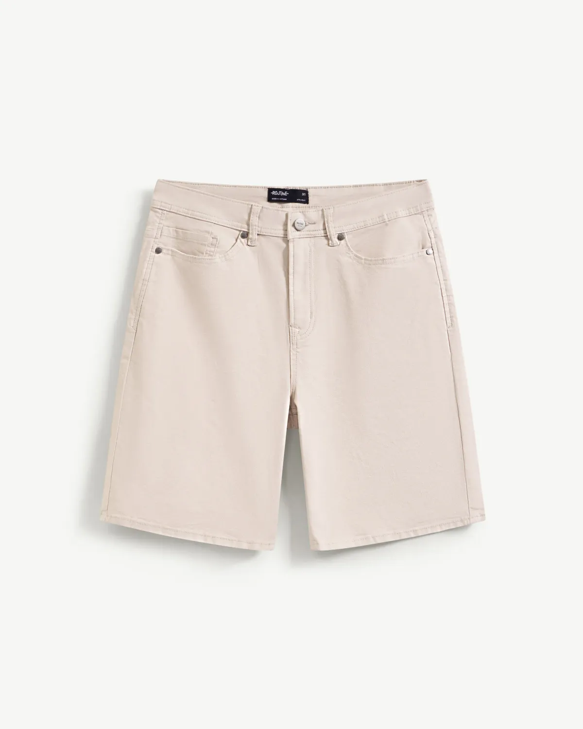 Quần short denim nam vải co giãn mềm. Straight - RT 10F24DPS003 | ROUTINE CÀ MAU