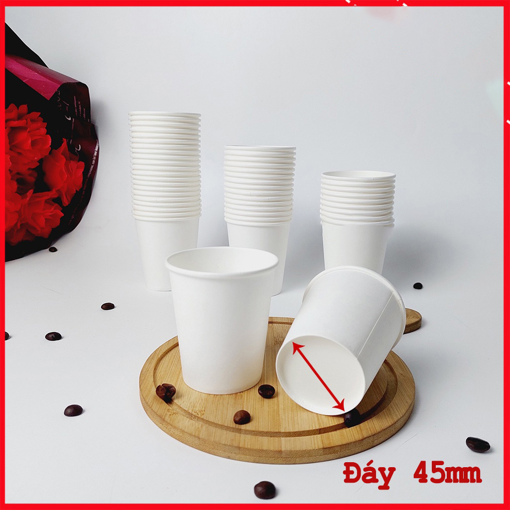 50 cốc giấy 150ml - 5oz ly giấy NHẬP KHẨU HÀN QUỐC cao cấp