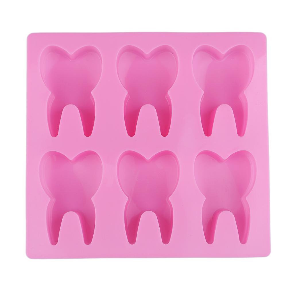 3x Tooth Fondant Sugar Craft Chocolate Cake Candy Baking Moulds