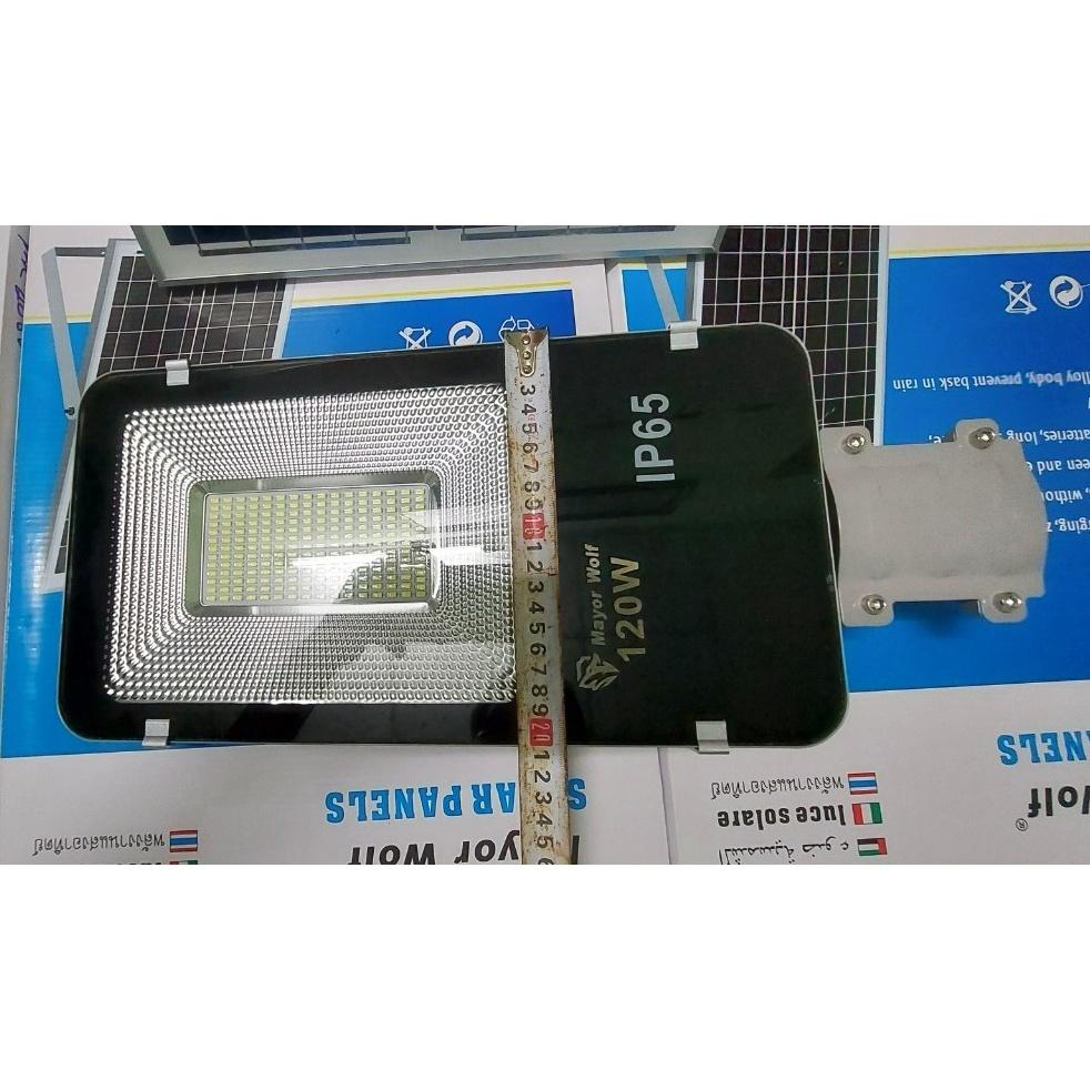 Đèn đường 120W S- Trọng Lượng Đèn 4 Kg-Tấm Pin 530x350x17mm2- Pin 30000MAH