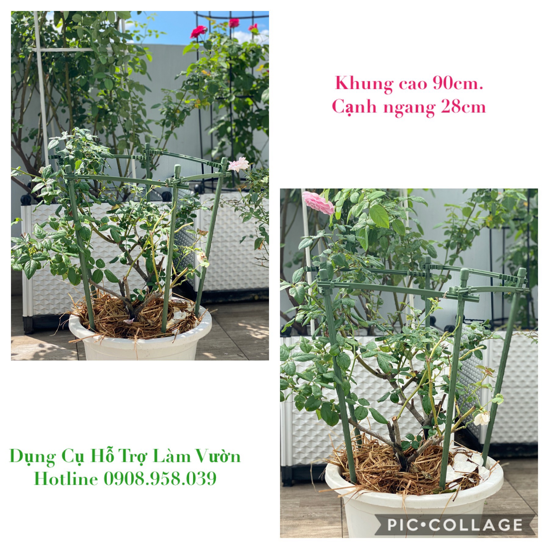 KHUNG NGŨ GIÁC CAO 90CM, CẠNH 28CM