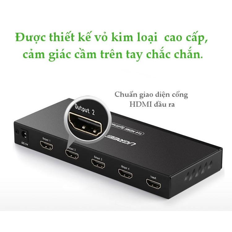 Bộ chia cổng HDMI 1 cổng ra 4 cổng 2K x 4K Hỗ trợ full HD UGREEN 40202 - Hàng chính hãng