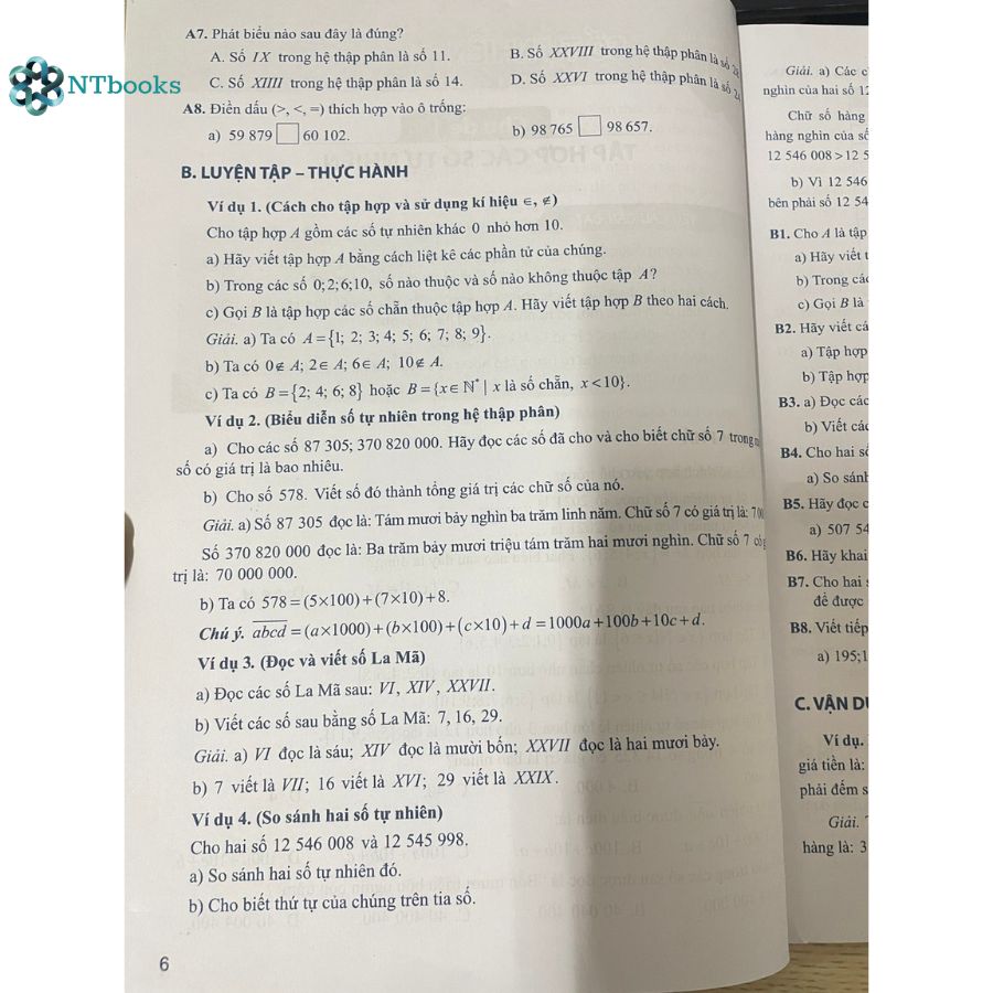 Sách Bài tập phát triển năng lực Toán lớp 6 Tập 1