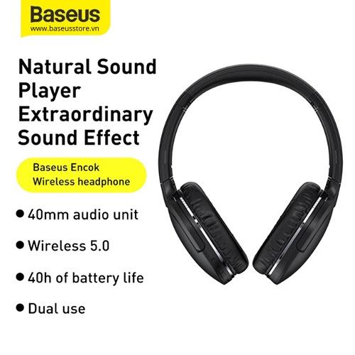 Tai nghe chụp tai không dây Baseus Wireless Headphone D02 Pro ( Hàng Chính Hãng