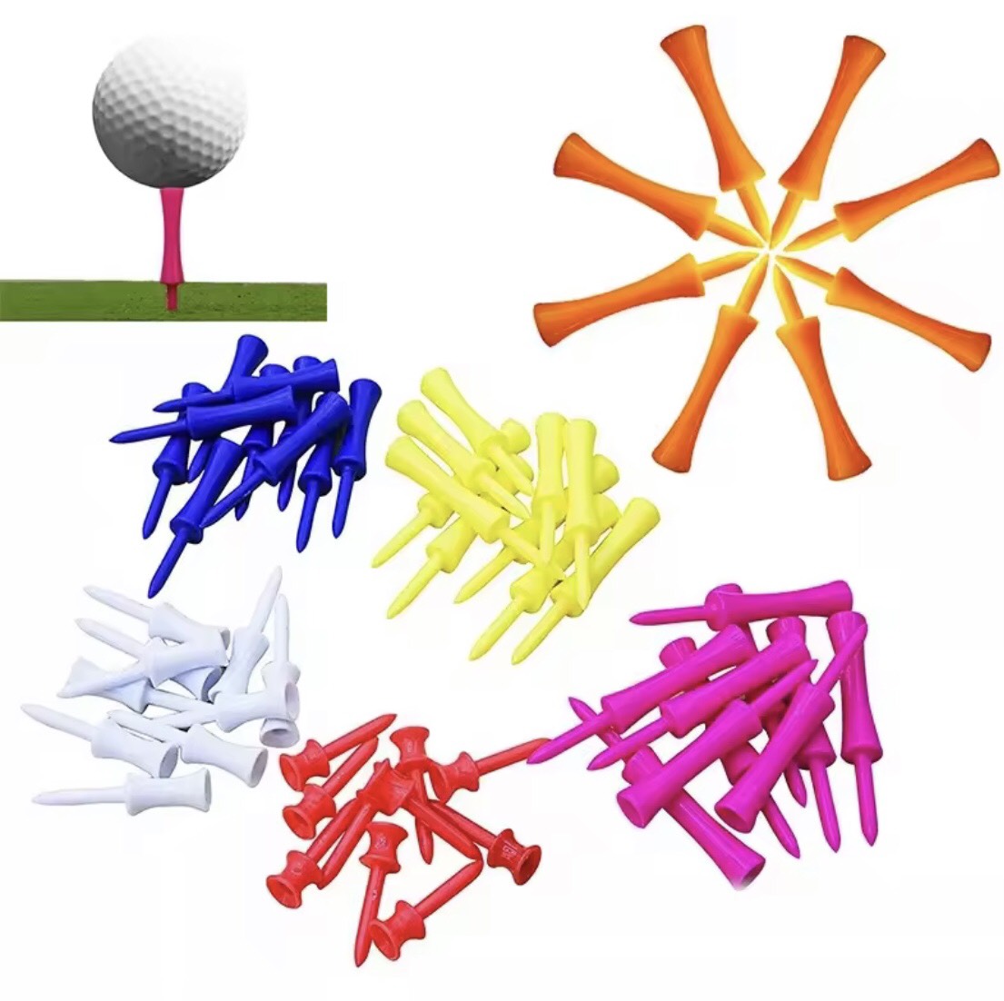 Tee Golf Nhựa, Trụ Đặt Bóng Golf