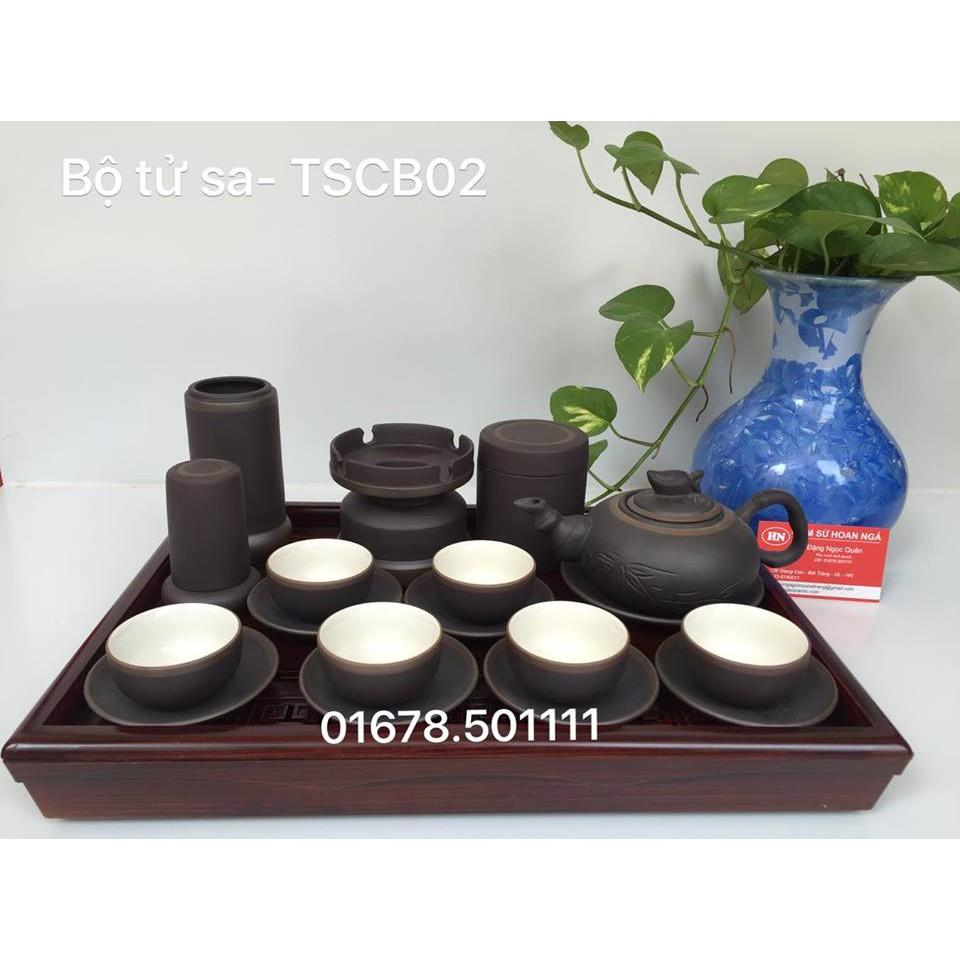 Bộ tử sa CAO CẤP + Bộ phụ kiện + Khay gỗ