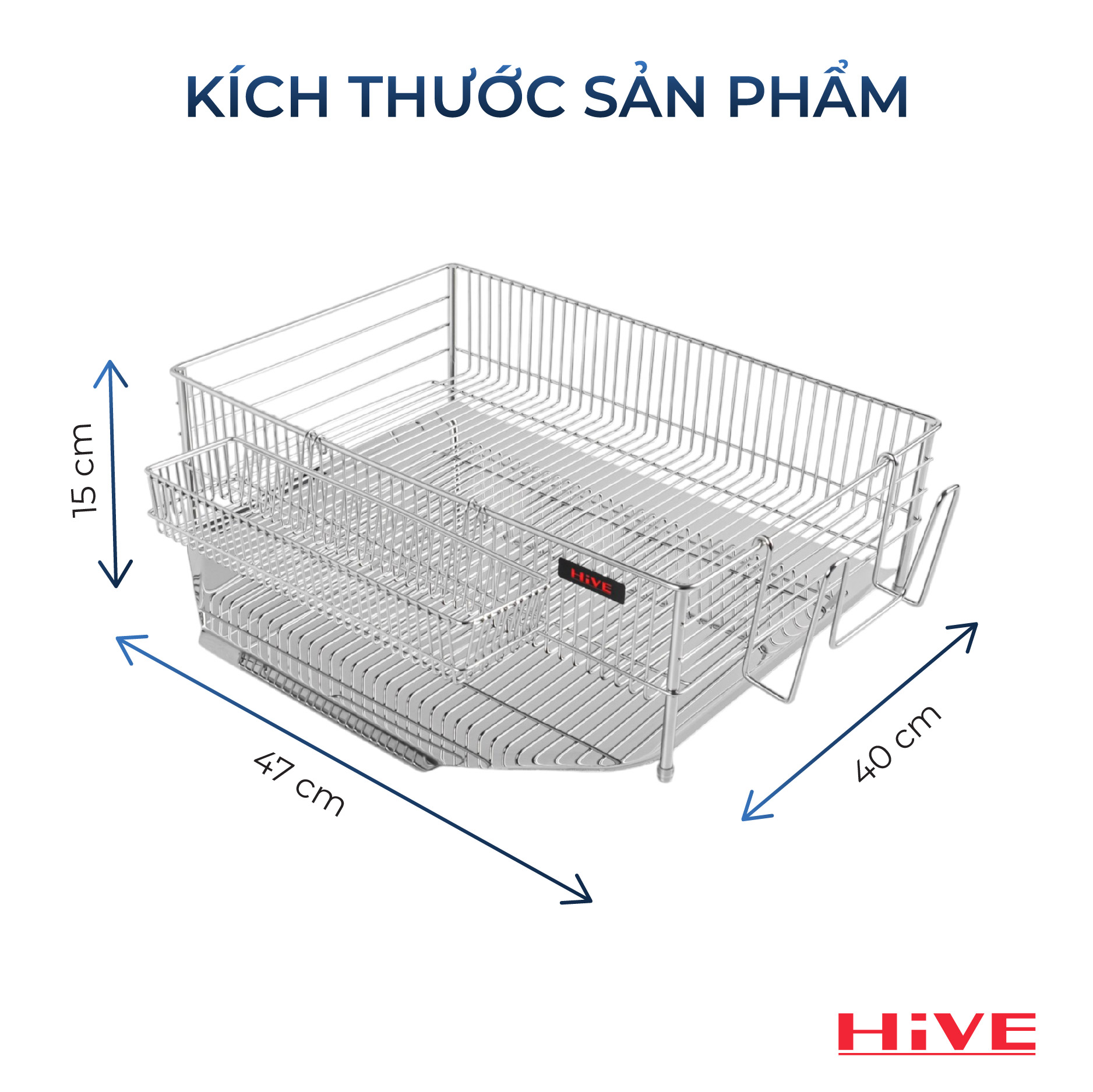 Giá úp chén bát HiVE LU 1 tầng