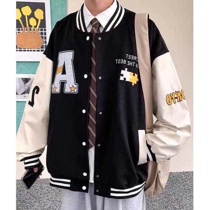Áo khoác bomber, áo khoác bóng chày nam nữ mẫu thêu họa tiết kỹ đẹp, Áo khoác bomber nỉ form rộng Unisex Áo bomber nỉ Cardigan trần bông trẻ