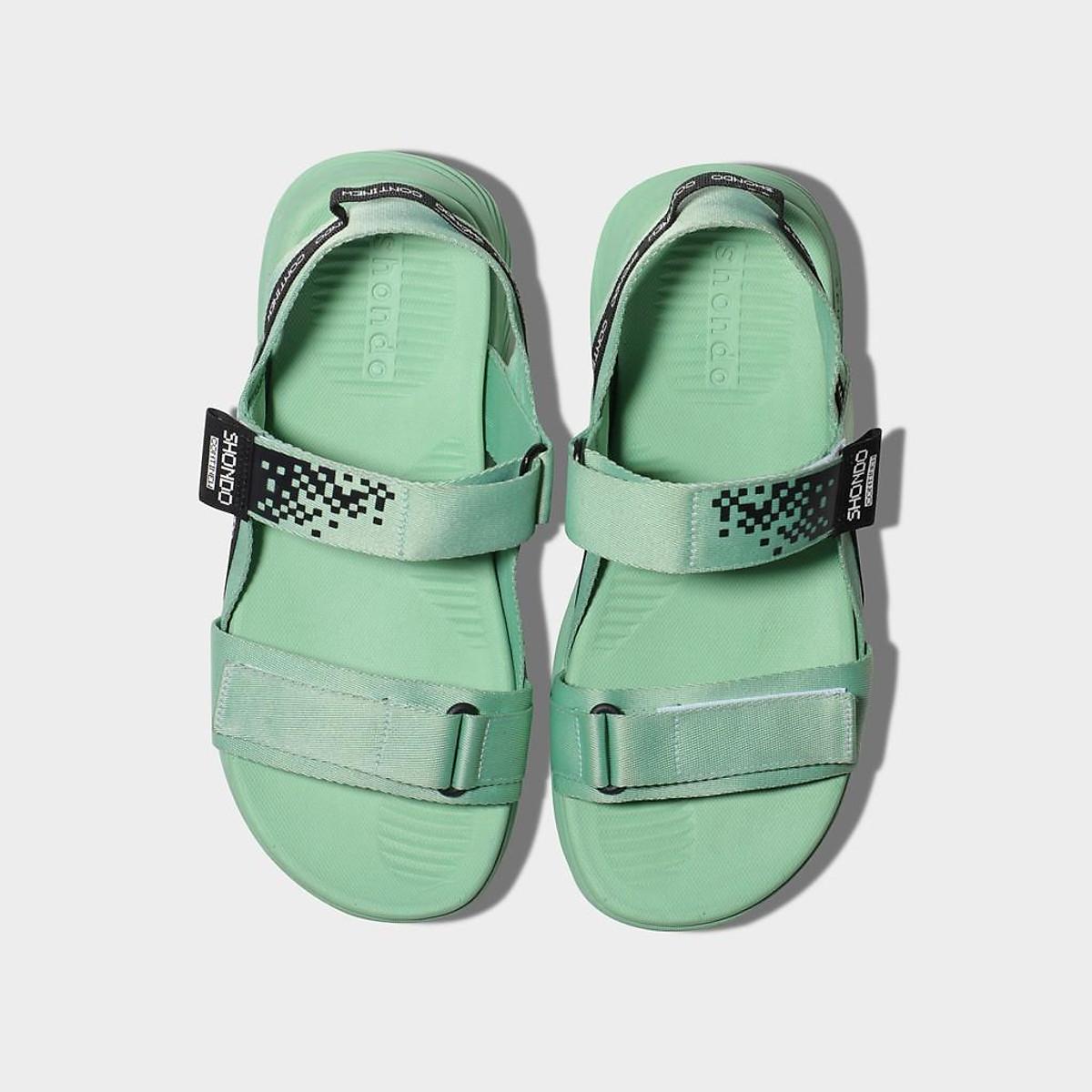 Giày Sandals Shondo Unisex F7 Continew Full Xanh Mint F7N4242