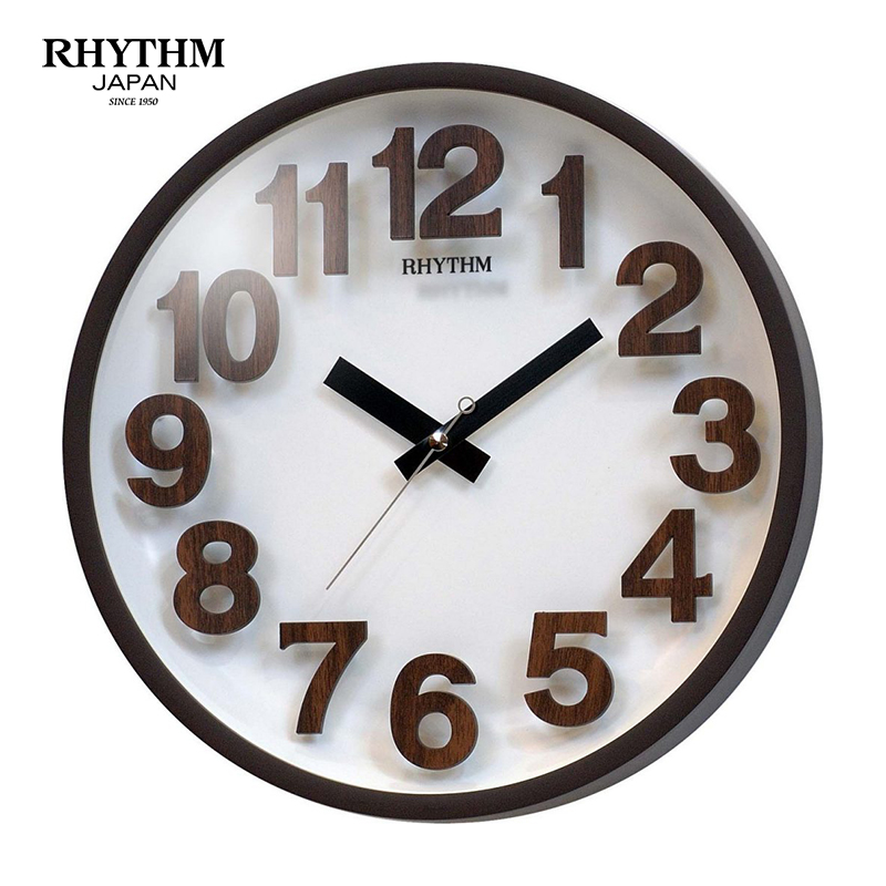 Đồng hồ treo tường Nhật Bản Rhythm CMG480NR06, Kích thước 30.5 x 5.0cm, 795g Vỏ nhựa, Dùng Pin