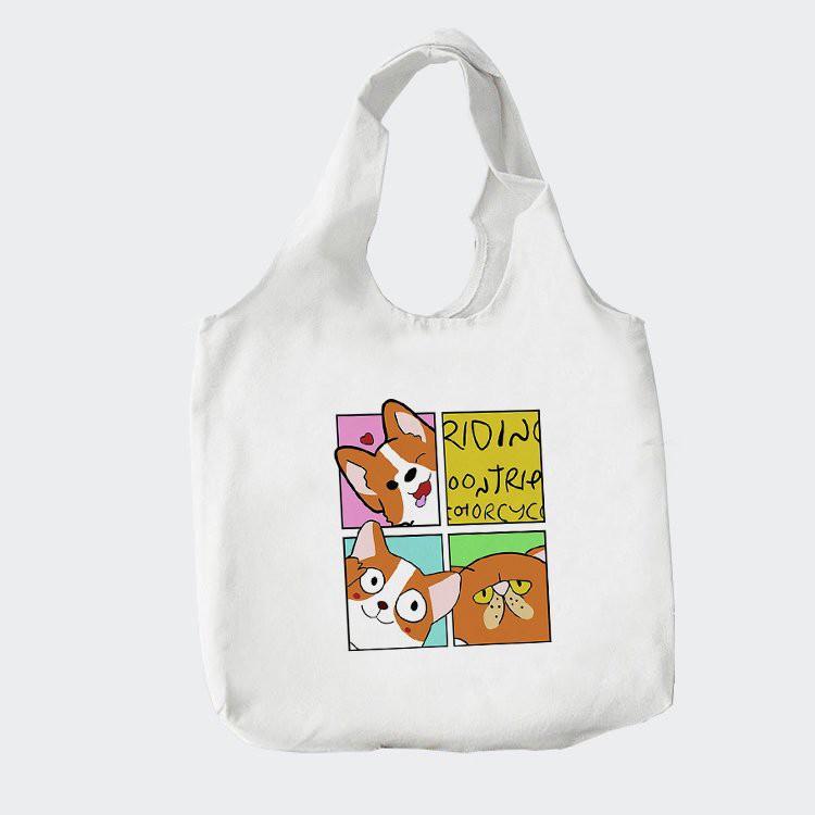 TÚI TOTE in hình chó con cute - Túi Tote canvas cao cấp