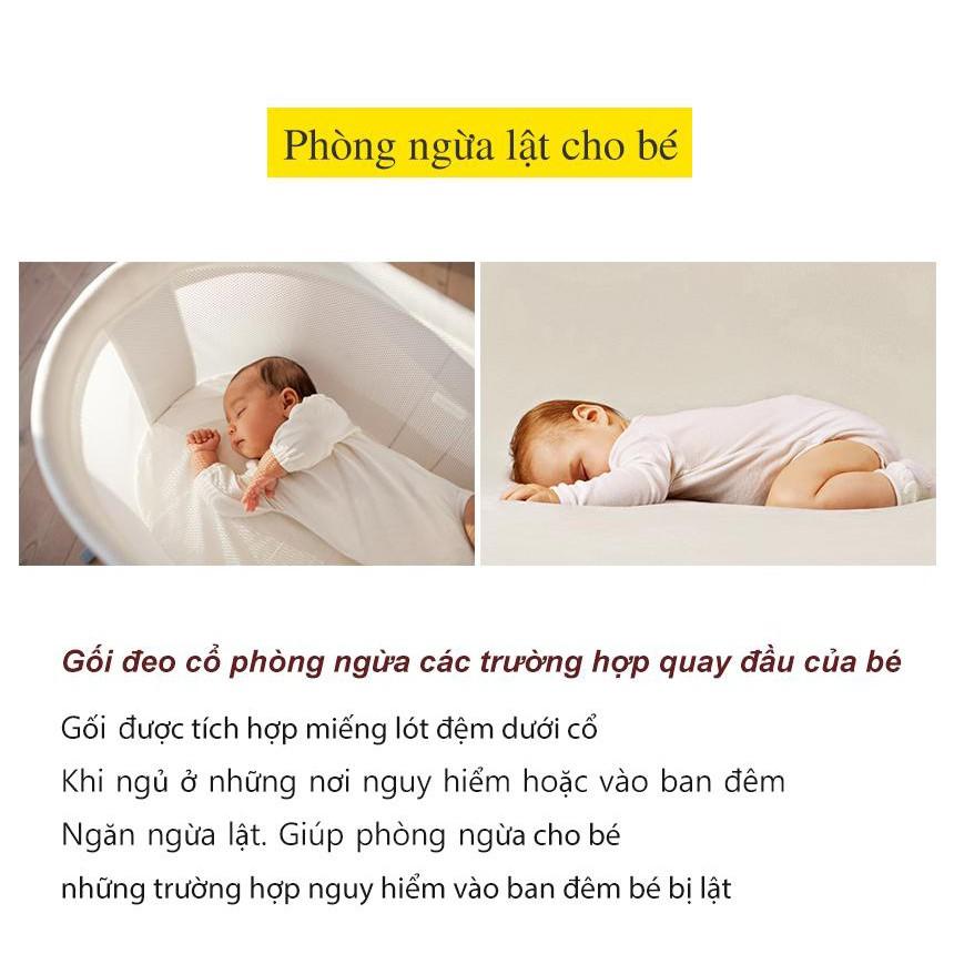 Gối em bé Bonnichon chống vẹo cổ, méo đầu, móp đầu cho em bé (dành cho bé 0-15 tháng) chính hãng Hàn Quốc