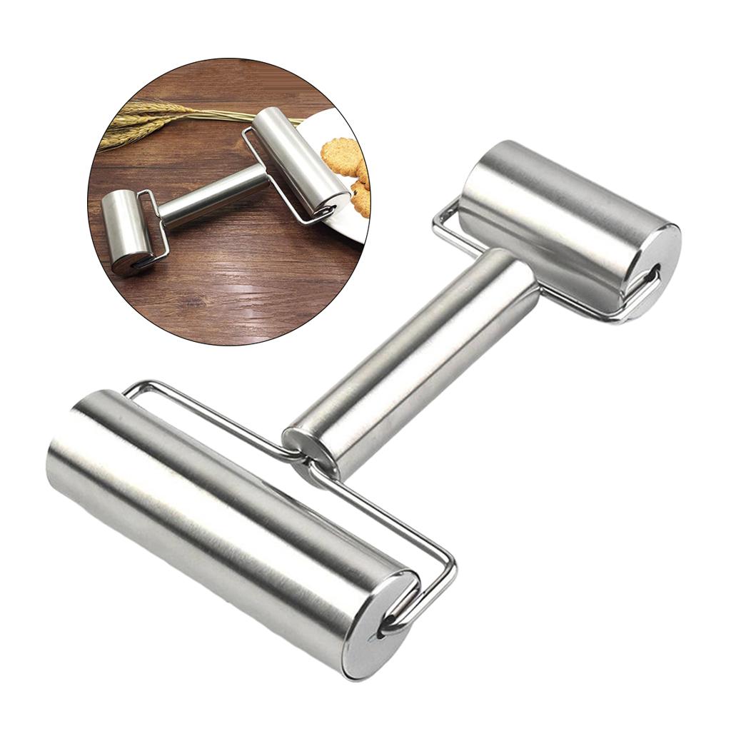 Smooth Stainless Steel Rolling Pin Pastry and Pizza Baker Roller Metal Kitchen Utensils Great for Baking , Pizza, Pie, Pastries, Pasta