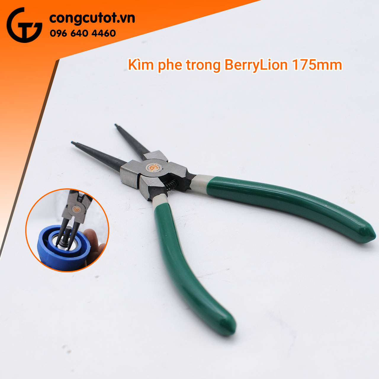 Kìm phe trong mũi thẳng Berrylion 175mm