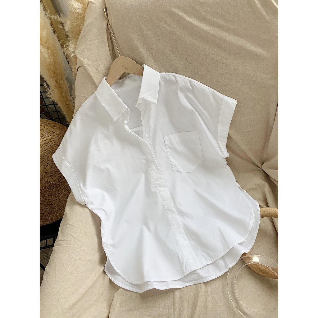 Áo sơ mi nữ cộc tay cánh dơi cá tính