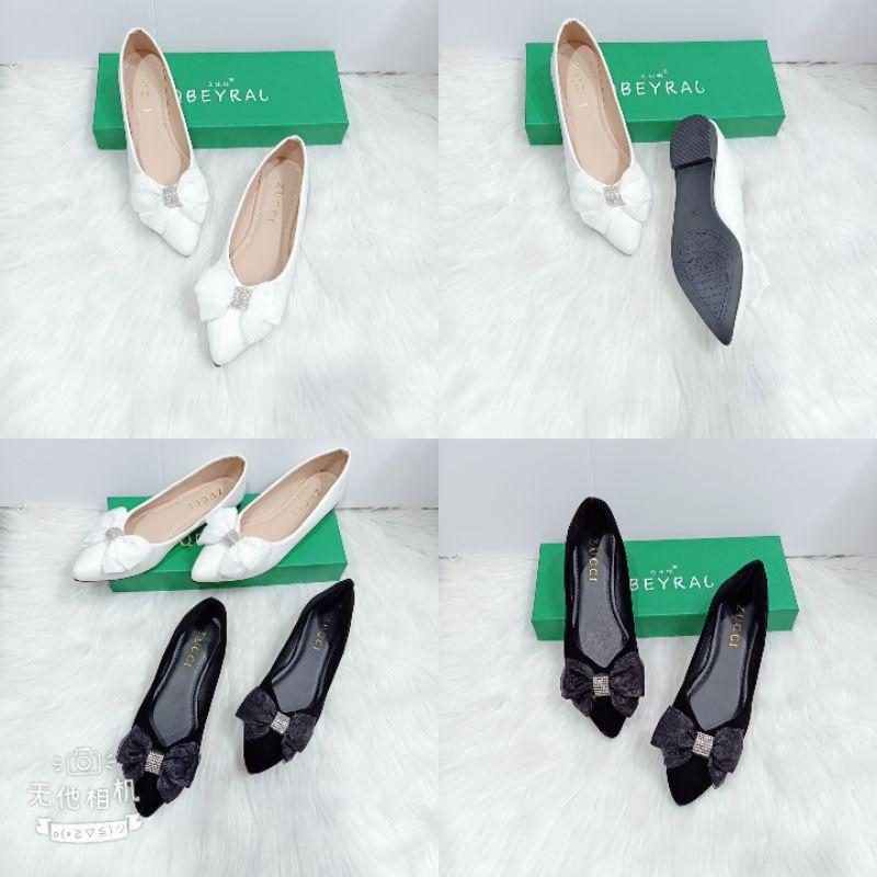 Giày búp bê nơ lụa xinh xắn có video và ảnh thật