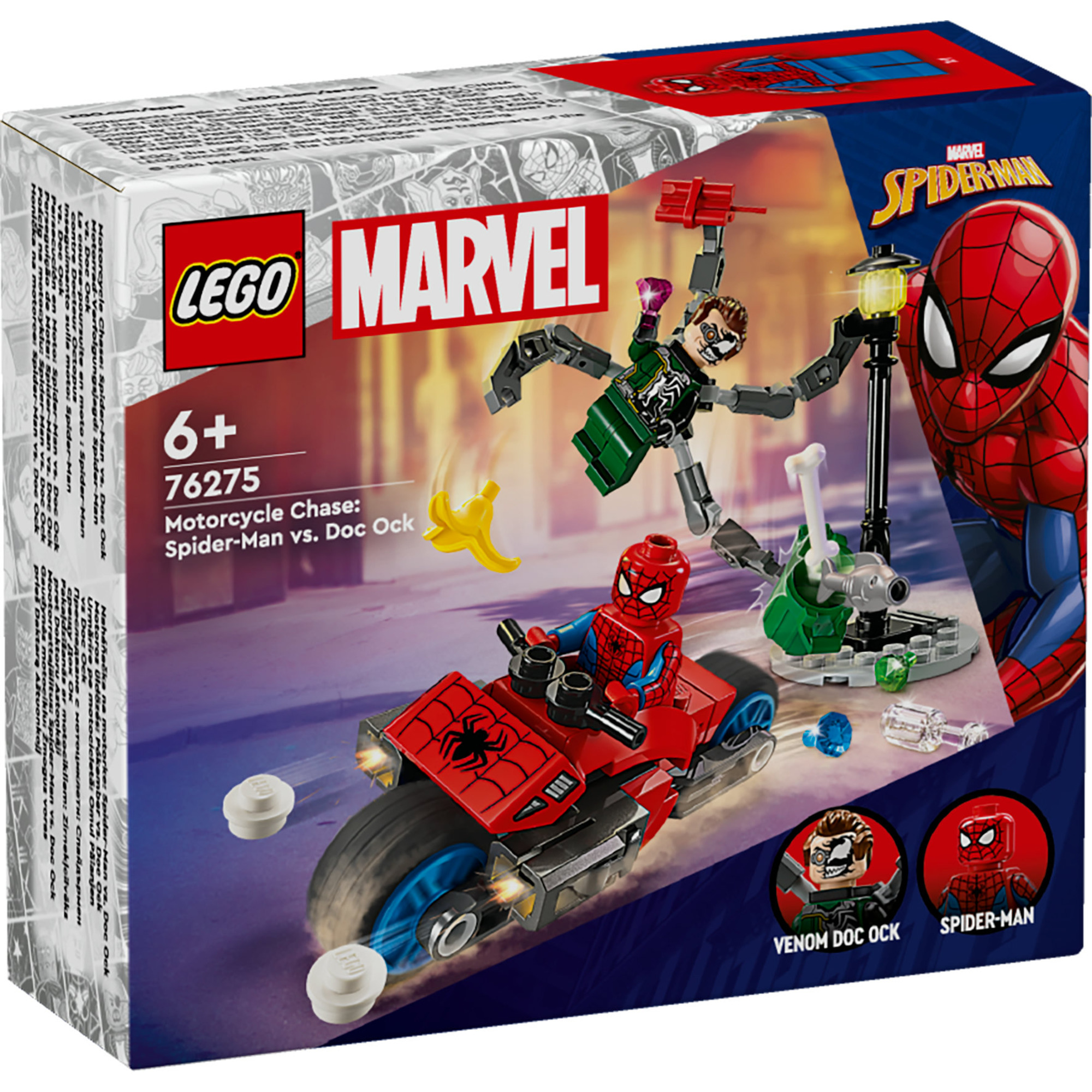 LEGO SUPERHEROES 76275 Đồ chơi lắp ráp Người nhện đối đầu tiến sĩ Ock (77 chi tiết)