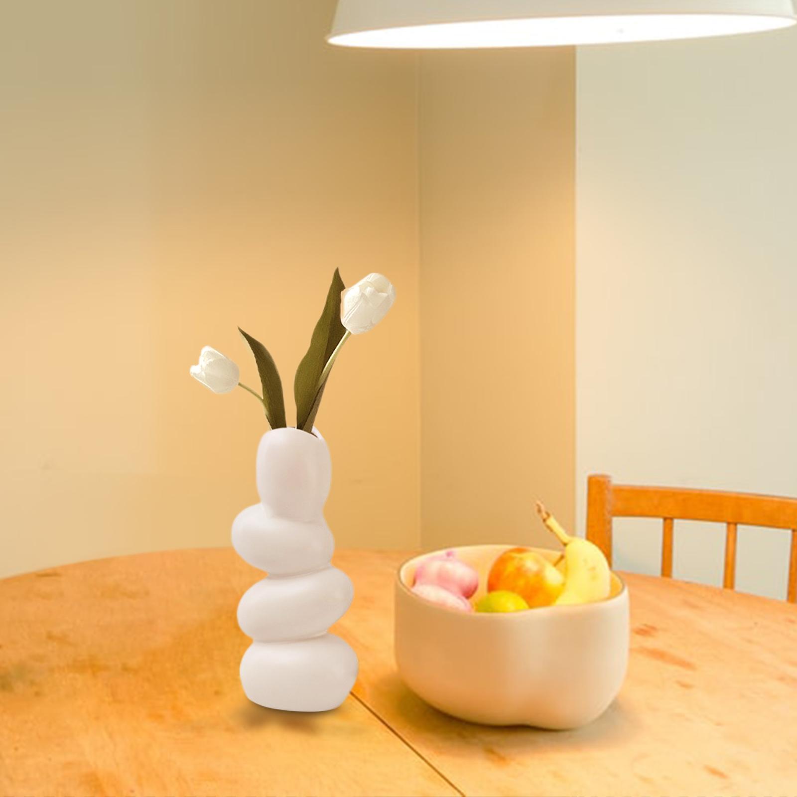 Minimalist Ceramic Flower Vase Holder Planters Bud Vase Geometry Flowerpot for  Party Home  Dining Table