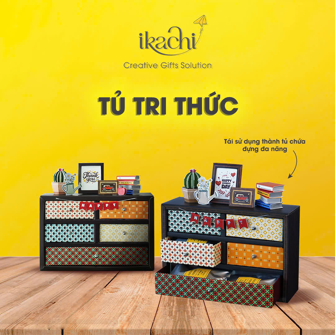 Hộp quà xanh cá nhân hoá IKACHI - NIỀM TIN - Hộp quà tặng cao cấp cho cha mẹ, bạn bè nhân dịp kỷ niệm, sinh nhật