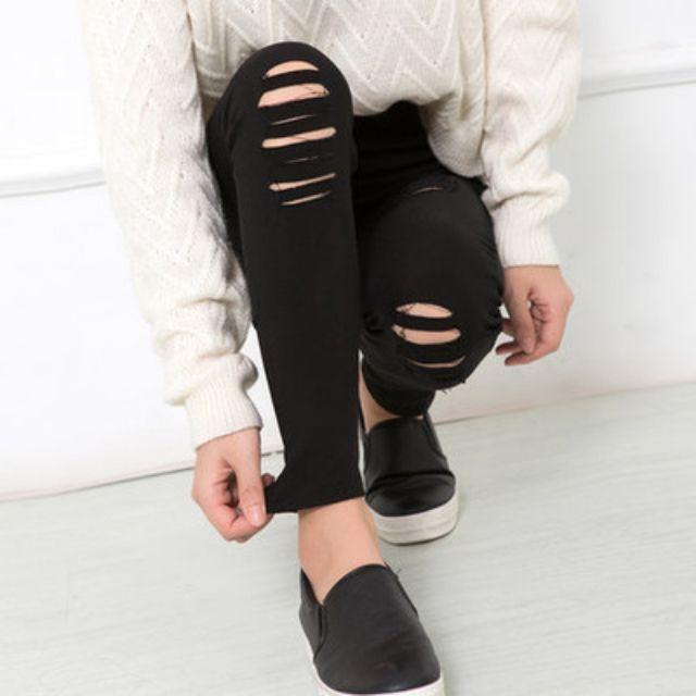 Legging rách gối bigsize