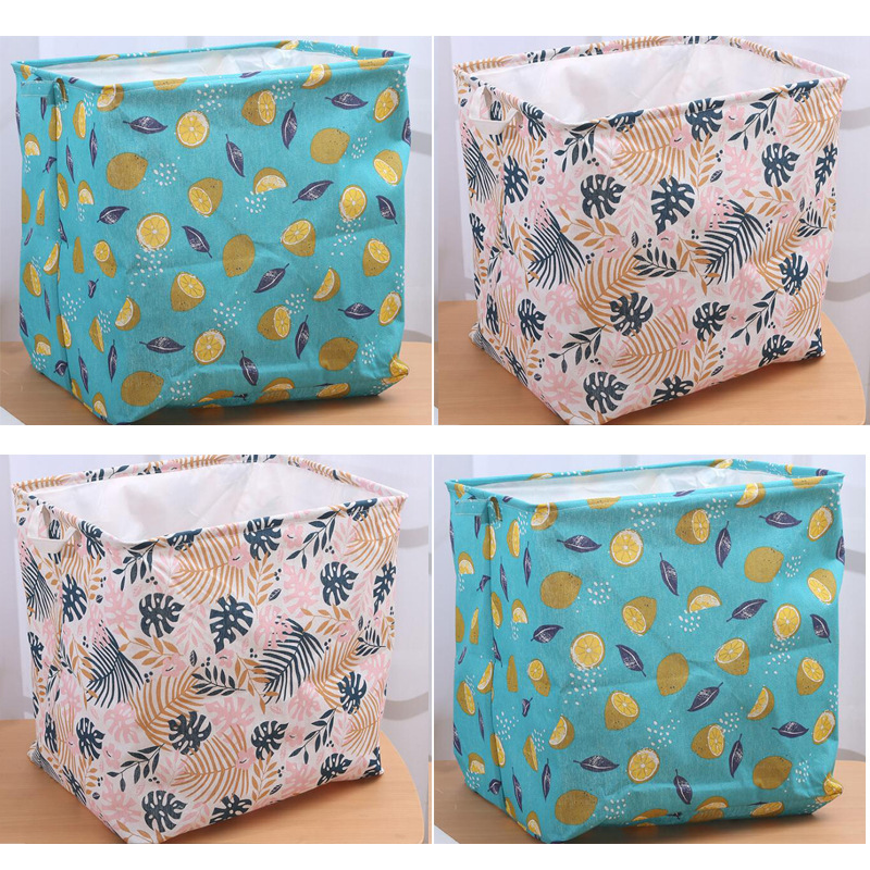 Giỏ Đựng Đồ Xếp Gọn Tiện Lợi Có Quai Sách Và Dây Rút 47x42x37cm