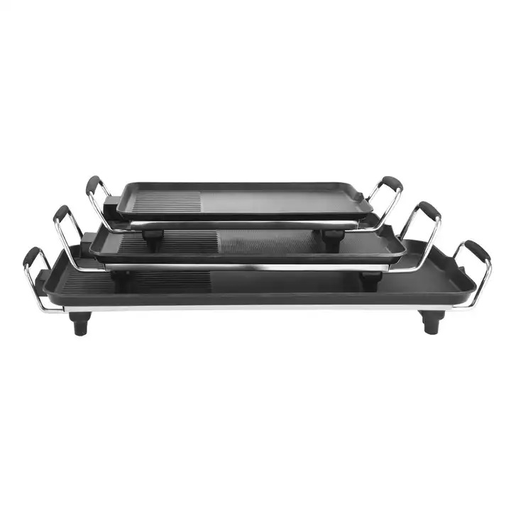 Bếp Nướng Điện DAMAS Electric Grill DK 7558 - Công suất 1500W mạnh mẽ - Thiết kế rãnh thoát dầu mỡ tiện dụng - Lớp phủ chống dính Greblon từ Đức - Hàng chính hãng