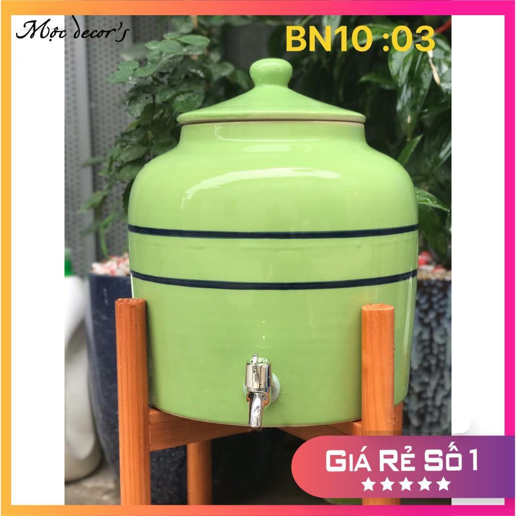 Bình sứ đựng nước bát tràng 10 lít