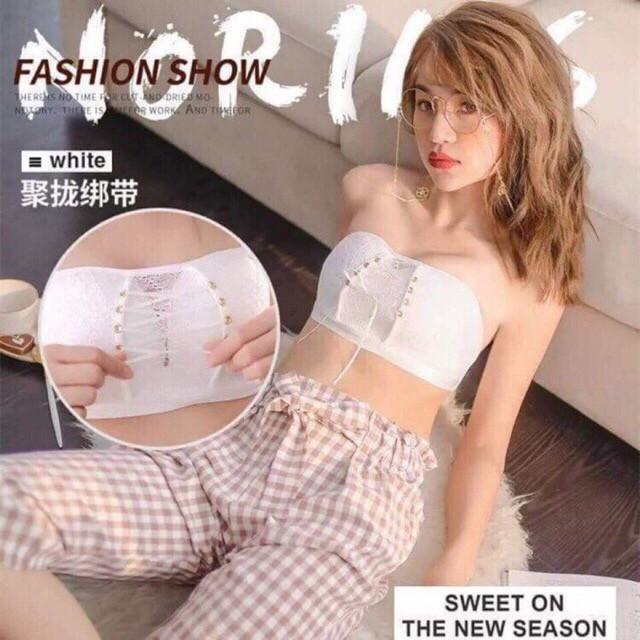 Áo lót ren rút cup ngực chống tụt nâng ngực bàn tay