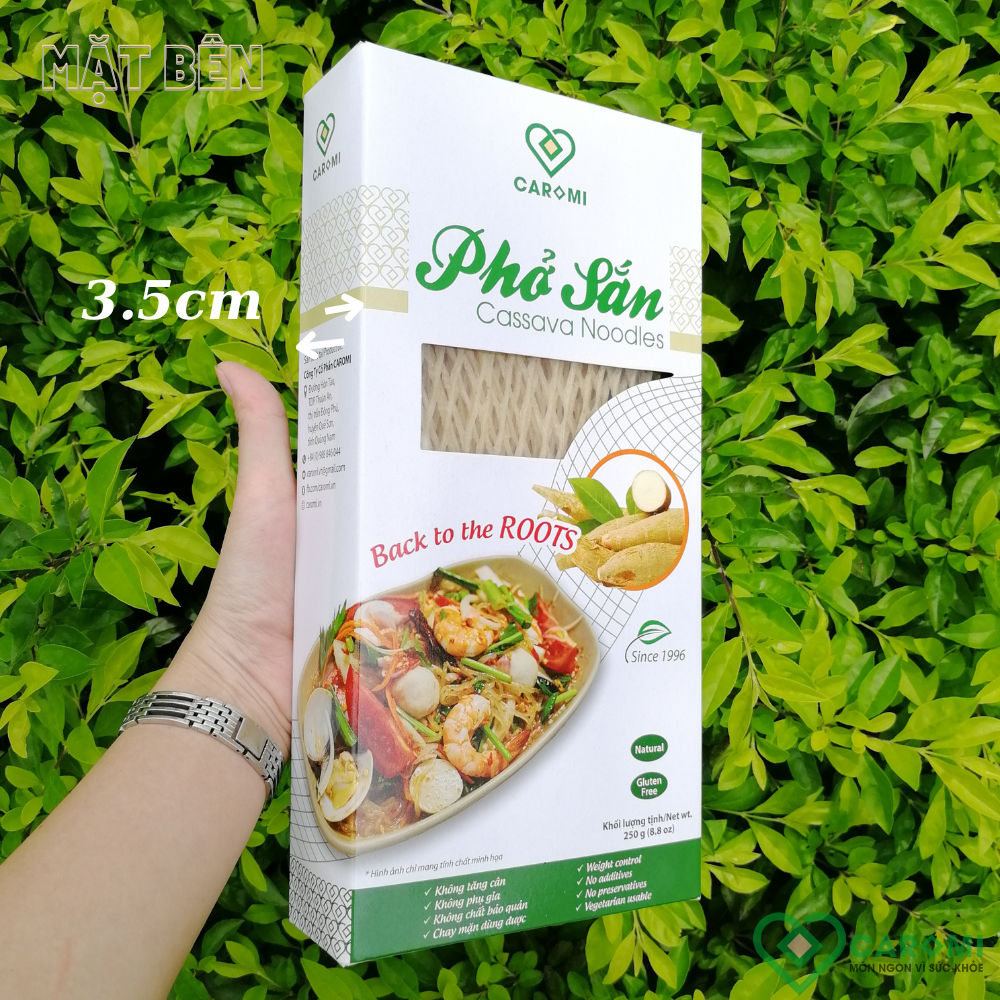 Phở sắn Nguyên chất Caromi, Gluten free, phở sạch, đặc sản Quảng Nam, hộp 250g