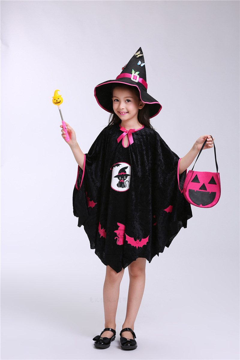 Bộ Áo choàng nón và túi phù thủy cosplay Halloween