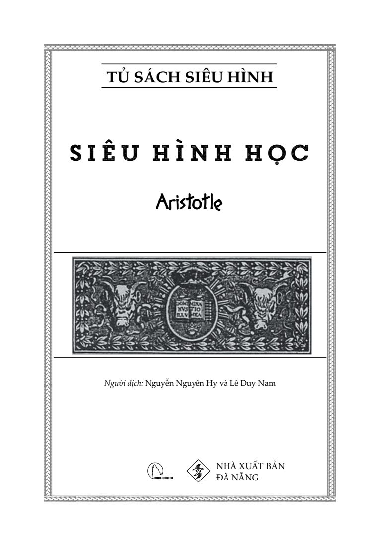 Sách - Siêu Hình Học (Metaphysics) – Aristotle