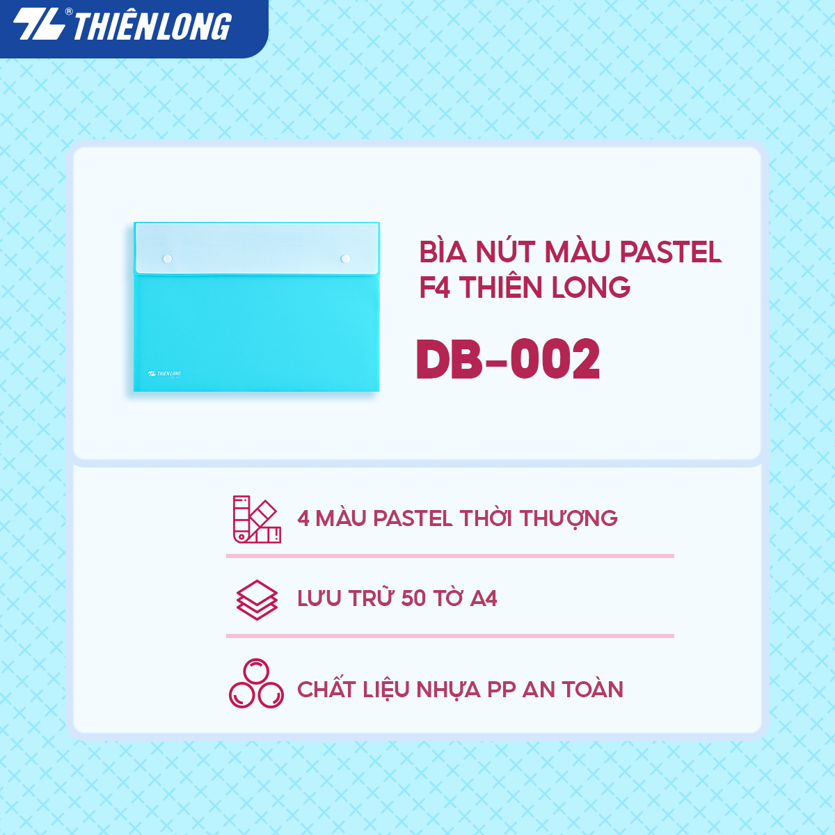 [Combo Cấp 2-3] Combo dụng cụ học tập thể hiện cá tính - Tone Xanh pastel dịu mát- 07 món  (Lưu trữ tài liệu, sổ, bút màu, bút trang trí)