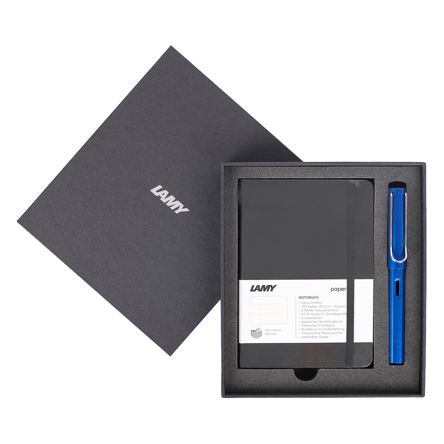 Gift Set Lamy Notebook A6 Softcover Black + Lamy AL-Star Blue - GSA6-AL004