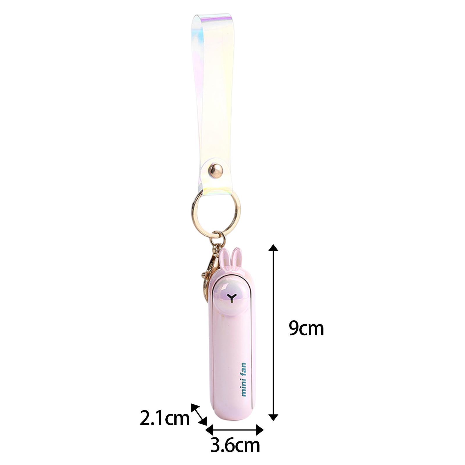 Keychain Fan Mini Cooling Fan Portable Mini Fan 3 Speeds Girls Kids USB Rechargeable Small Pocket Fan Personal Fan for Outdoor Sports Indoor