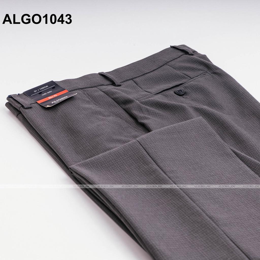 Quần âu nam Aligro màu xám, chuẩn form slimfit, tôn dáng ALGO1043