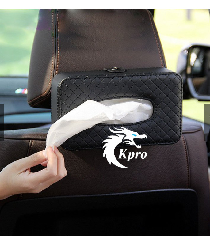 HỘP KHĂN GIẤY BẰNG DA TREO DÀNH CHO XE Ô TÔ