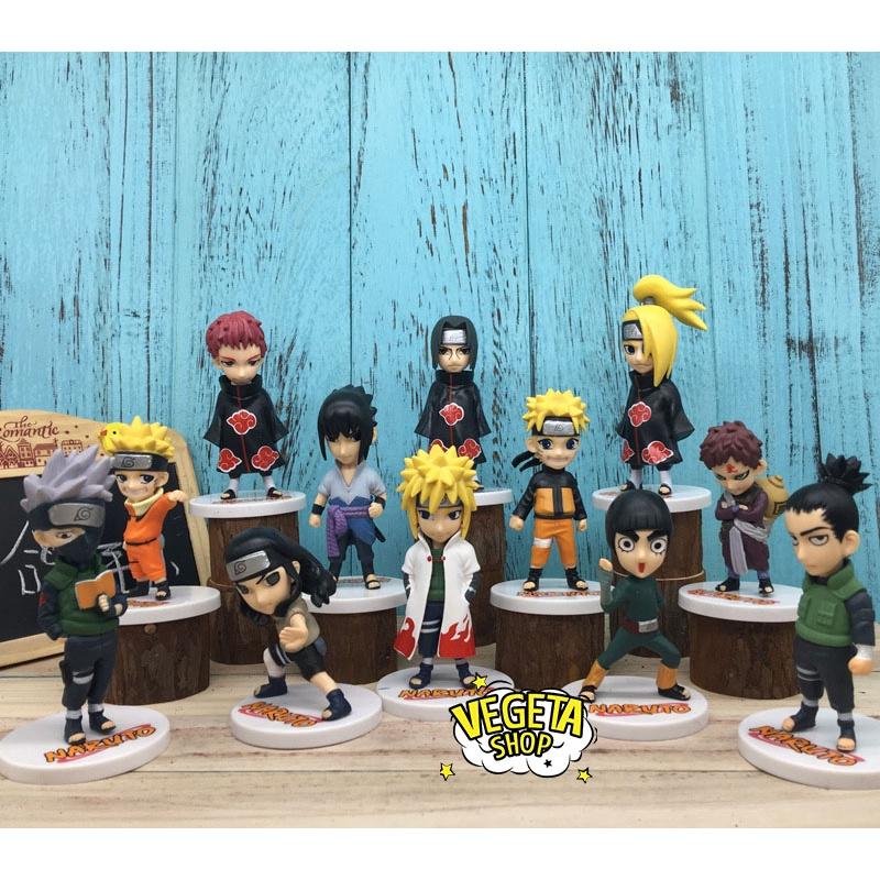 Mô hình Naruto - 12 mẫu tùy chọn: Kakashi Minato Gaara Rock Lee Neji Sasuke Shikamaru Itachi Deidara Sasori - Cao 12cm