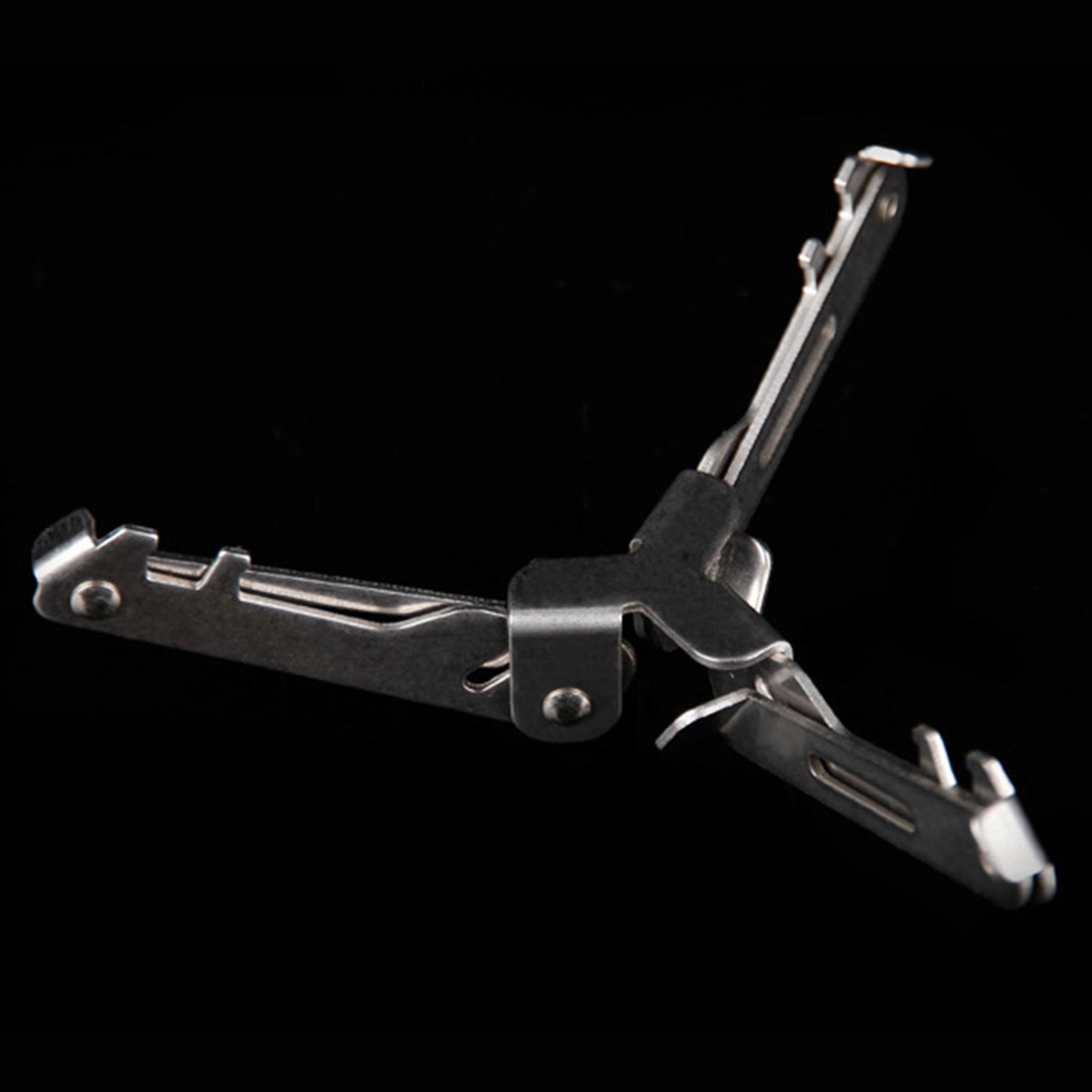 Stainless Steel Folding Triangular Stable Bracket Outdoor Camping Stove Gas Tank Support Portable Holder