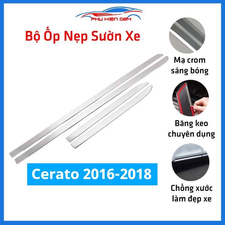 Bộ ốp nẹp sườn Cerato 2016-2017-2018 mạ crom trang trí làm đẹp xe