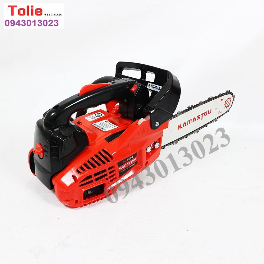 Máy cưa xích chạy xăng tay cụt mini 25cc máy cưa xích cưa gỗ nhẹ khỏe