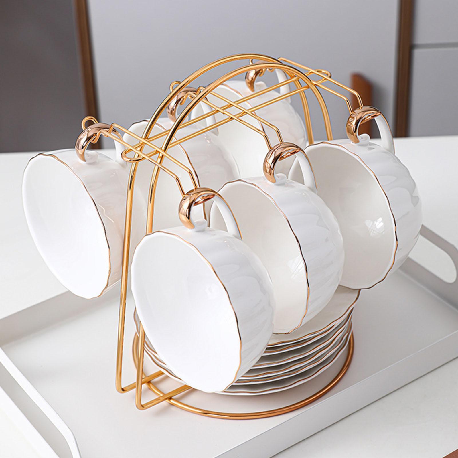 2Pcs Home Cup Stand Dryer Rack Coffee Mug Hanger Holder Storage