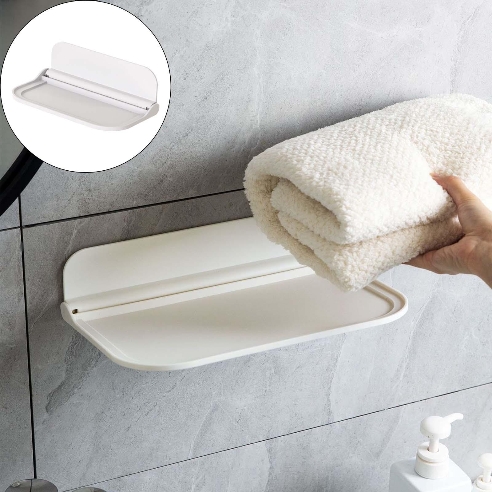 Bathroom Rack Shelf No Drilling Adhesive Shower Basket Shelf for Hotel Home