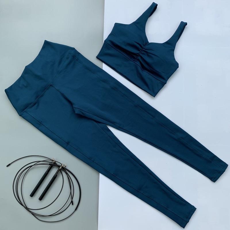 ▨□ĐỒ TẬP GYM, YOGA NỮ - BỘ QUẦN ÁO BRA NƠ MỚI SẴN MÚT