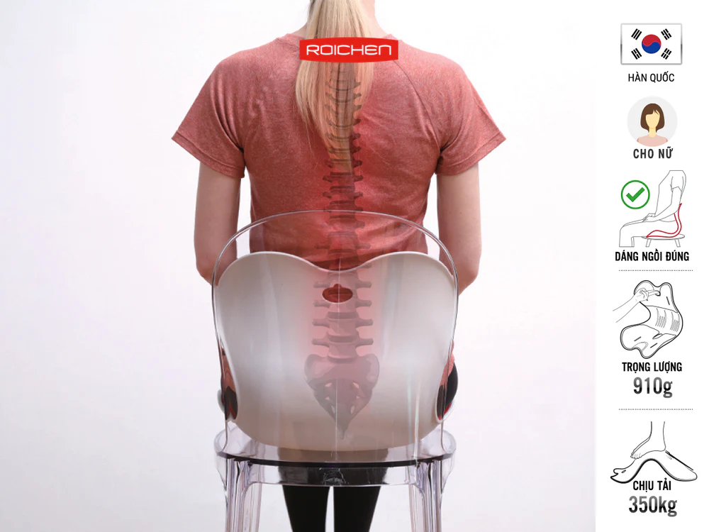 Ghế chỉnh dáng ngồi đúng Roichen Giant, dành cho nam nữ cân nặng 70- 90kg, lớn hơn, thoải mái hơn