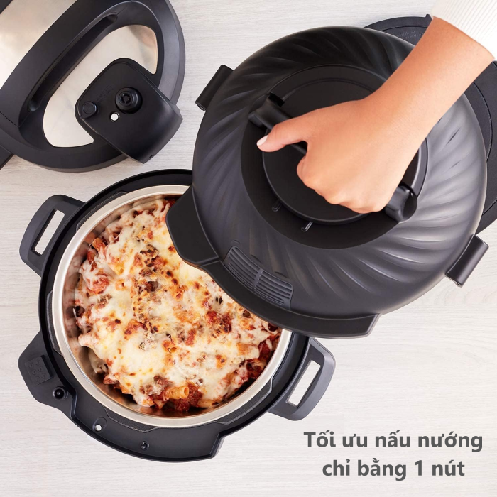 [ Hàng chính hãng Instant Pot ] Bộ nồi áp suất điện đa dụng Instant Pot Duo Crisp 11 trong 1, dung tích 8 lít (11 in 1, 8L) Tích hợp nồi chiên không dầu