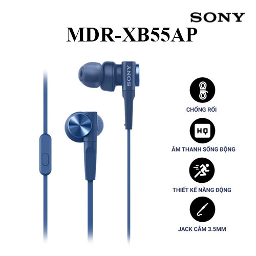 Tai Nghe Nhét Tai Sony ExtraBass MDR-XB55AP - Hàng Nhập Khẩu