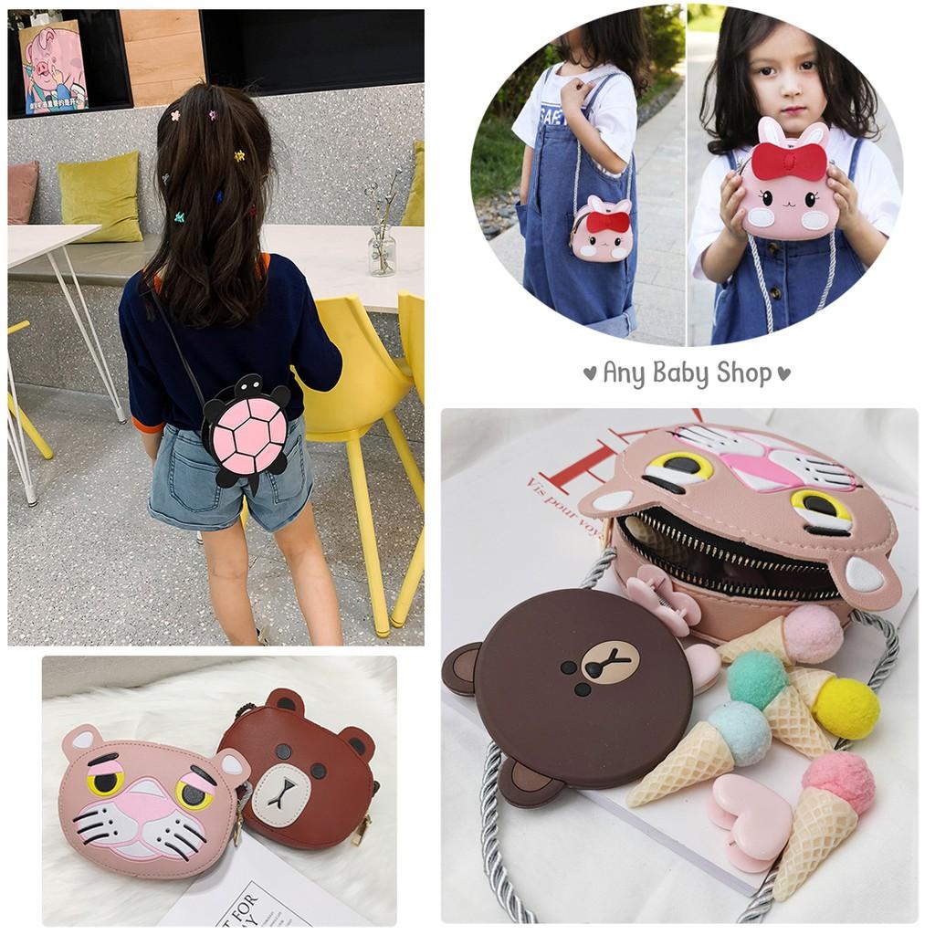 Túi mini đeo chéo bằng da Pu hình thú với nhiều mẫu nhiều màu cực xinh xắn